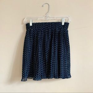Urban Outfitters polka dot navy blue mini skirt